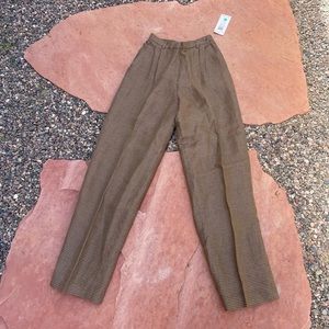 Vintage brand new brown pleated trousers